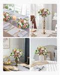 Artificial Flower Ball 10PCS 240mm Pink White Rose Wedding Centerpiece