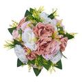 Flower Ball Arrangement Bouquet 10PCS, 240 mm Diameter Artificial Flower Balls Wedding Table Centerpieces, Faux Rose Arrangements for Wedding Centerpiece Home Decoration, Pink and White Roses