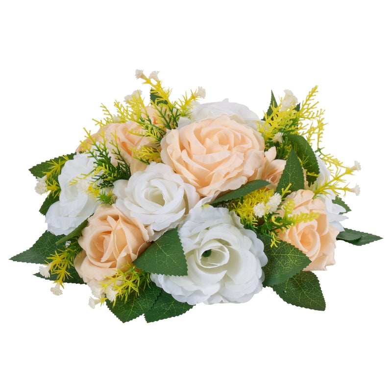 Artificial Flower Ball 10 PCS 240mm Champagne White Rose Wedding