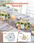 Artificial Flower Ball 10 PCS 240mm Champagne White Rose Wedding