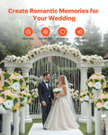 Artificial Flower Ball 10 PCS 240mm Champagne White Rose Wedding