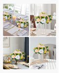 Artificial Flower Ball 10 PCS 240mm Champagne White Rose Wedding