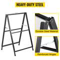A-Frame Sidewalk Sign 24x36 Double-Sided Black Steel Folding