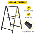 A-Frame Sidewalk Sign 24x36 Double-Sided Black Steel Folding