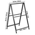 A-Frame Sidewalk Sign 24x36 Double-Sided Black Steel Folding