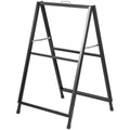 A-Frame Sidewalk Sign 24x36 Double-Sided Black Steel Folding