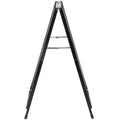 A-Frame Sidewalk Sign 24x36 Double-Sided Black Steel Folding