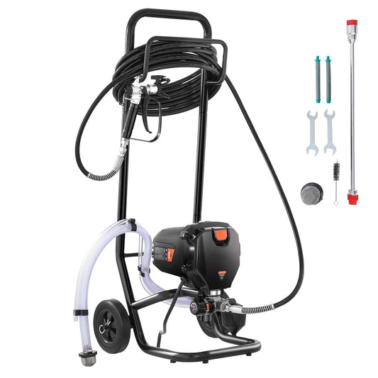 Stand Airless Paint Sprayer, 750W 3000PSI High Efficiency Electric Airless Sprayer With Cart, Fine And Even Painting Effect, Paint Sprayers for Home Interior and Exterior Furniture and Fences