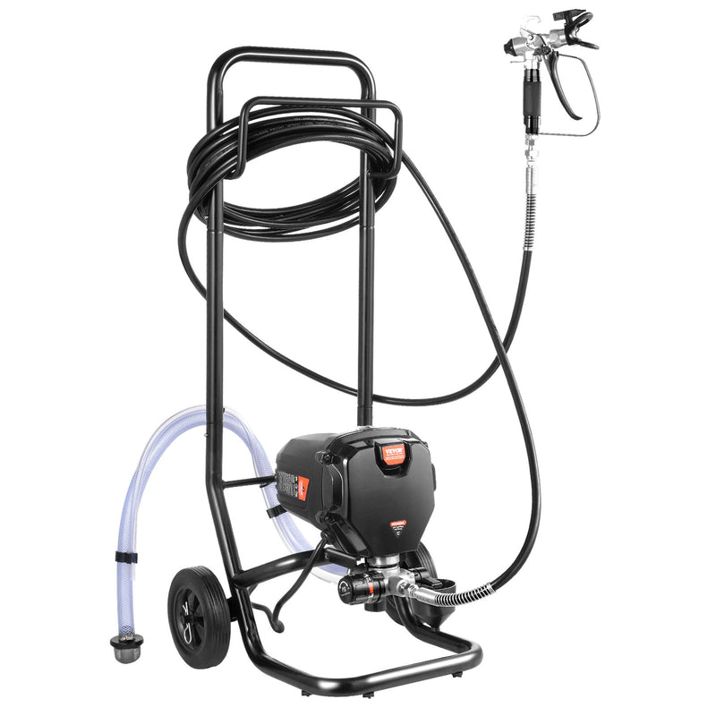 Airless Paint Sprayer 750W 3000PSI Electric With Cart Home Exterior