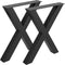 Metal Table Legs 28.4 x 29.9 Inch Black Table Legs Premium steel table legs with X-frame style Steel Bench Legs Country Style Table Legs Furniture Leg Perfect for Coffee Store Home Office Bar