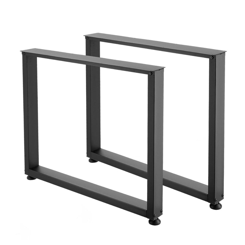 Steel Table Legs 750x900mm Set of 2 Black 1000kg Heavy Duty