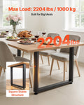 Steel Table Legs 750x900mm Set of 2 Black 1000kg Heavy Duty