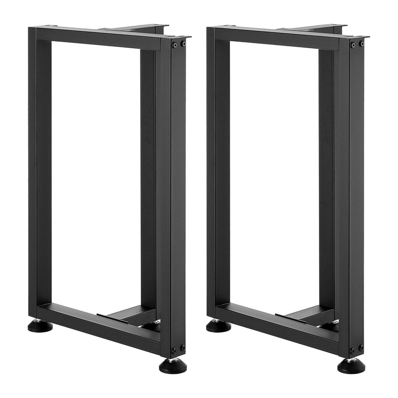 Table Legs 740x450mm Square T Shape Steel Set of 2 Black