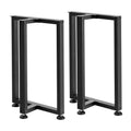 Table Legs 740x450mm Square T Shape Steel Set of 2 Black