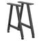 Trapezoid Steel Table Legs 740x550mm Black Set of 2 1000kg