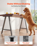 Trapezoid Steel Table Legs 740x550mm Black Set of 2 1000kg