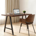 Trapezoid Steel Table Legs 740x550mm Black Set of 2 1000kg