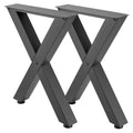 Steel Table Legs 750x600mm X Frame 2pcs 1000kg Black