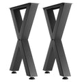 Steel Table Legs 750x600mm X Frame 2pcs 1000kg Black