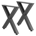 Steel Table Legs 750x760mm X Frame Black 2pc 1000kg