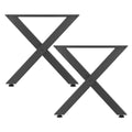 Steel Table Legs 750x760mm X Frame Black 2pc 1000kg