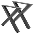 Steel Table Legs 750x760mm X Frame Black 2pc 1000kg