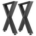 Steel Table Legs 750x760mm X Frame Black 2pc 1000kg