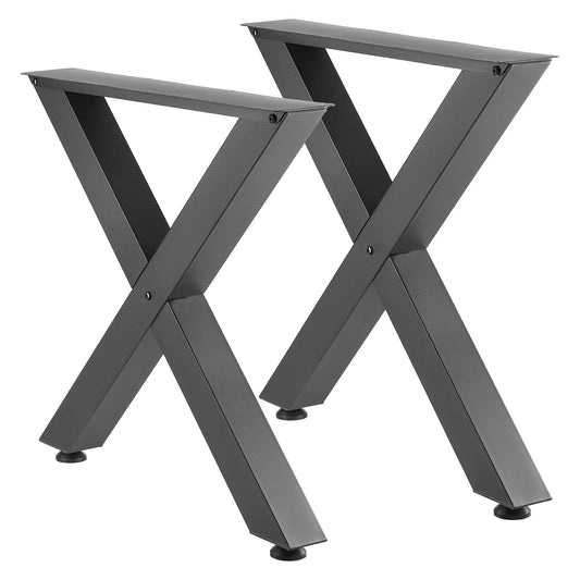 Steel Table Legs 750x790mm X Frame 2pcs 1000kg Black
