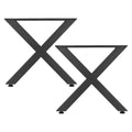Steel Table Legs 750x790mm X Frame 2pcs 1000kg Black