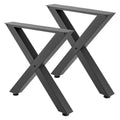 Steel Table Legs 750x790mm X Frame 2pcs 1000kg Black