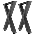 Steel Table Legs 750x790mm X Frame 2pcs 1000kg Black