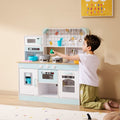 Kitchen Playset Kids 24 Piece Pretend Cooking Play Toy White