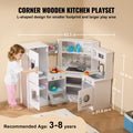 Kitchen Playset 24 Piece White Kids Pretend Cooking Play Toy Set