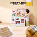 Kids Kitchen Playset 24pc Cooking Toy Pink Pretend Play Accessories