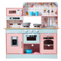 Kids Kitchen Playset 24pc Cooking Toy Pink Pretend Play Accessories