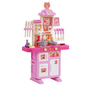 Kitchen Playset Kids Pretend Cooking Play Toy 48 Piece Accessories Pink