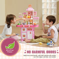 Kids Kitchen Playset 48 Piece Accessories Pretend Cooking Pink