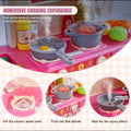 Kids Kitchen Playset 48 Piece Accessories Pretend Cooking Pink