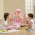 Kids Kitchen Playset 48 Piece Accessories Pretend Cooking Pink