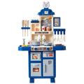 Kids Kitchen Playset 48pc Pretend Cooking Accessories Blue