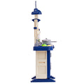 Kids Kitchen Playset 48pc Pretend Cooking Accessories Blue