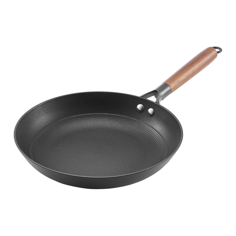 Cast Iron Skillet 3-Piece Set 205/265/310mm Nonstick Wood Handle