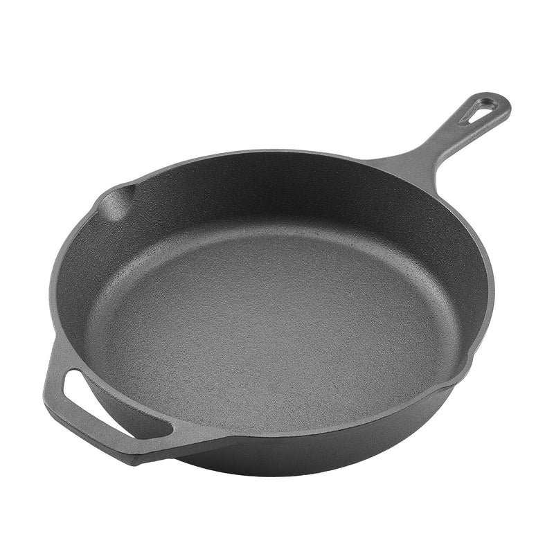 4 Pcs Cast Iron Skillet Set 155-305mm Pre-Seasoned Induction Black