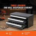End Mill Dispenser Cabinet, Three-Drawer End Mill Organizer Cabinet for 1/8