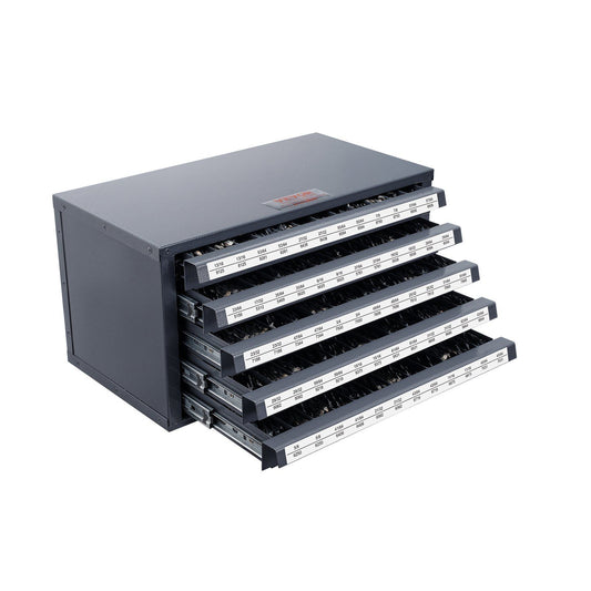 Drill Bit Dispenser Cabinet 5-Drawer Stackable Steel Organizer