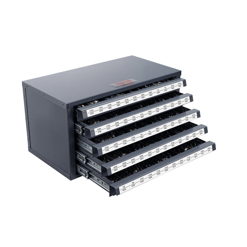 Drill Bit Dispenser Cabinet 5-Drawer Stackable Steel Organizer