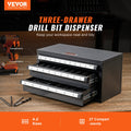 Drill Bit Dispenser Cabinet 3 Drawer Steel Organiser A-Z Labels
