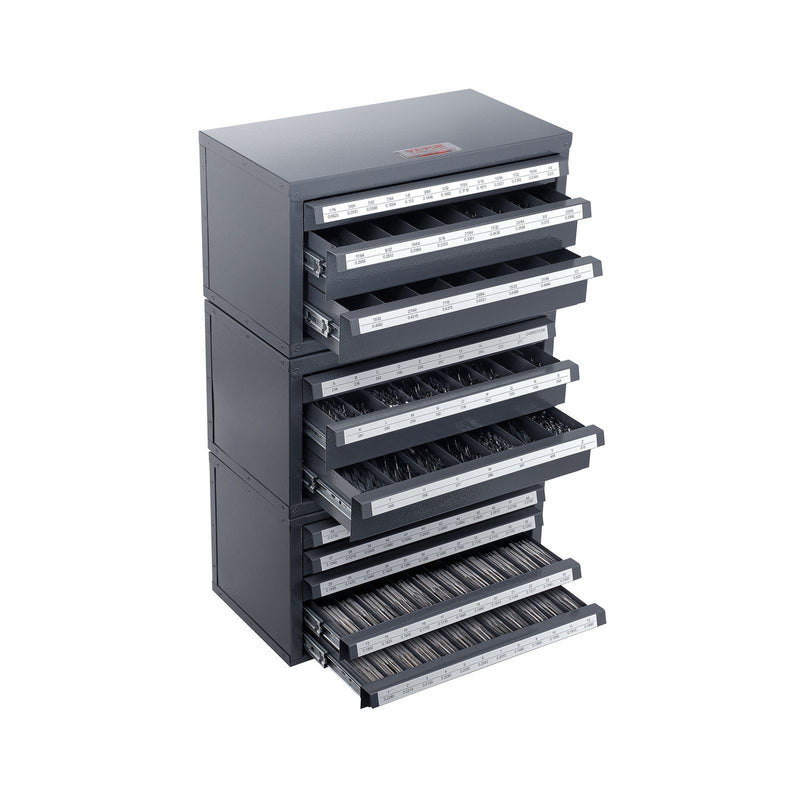 Drill Bit Organiser Cabinet 5 Drawer Stackable Storage A-Z Letter #1-#60