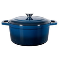 Enameled Cast Iron Dutch Oven 5.7L Blue Induction Oven Safe 260°C