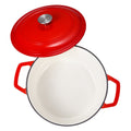 Enameled Cast Iron Dutch Oven 5.7L Red Induction Oven Safe 260°C